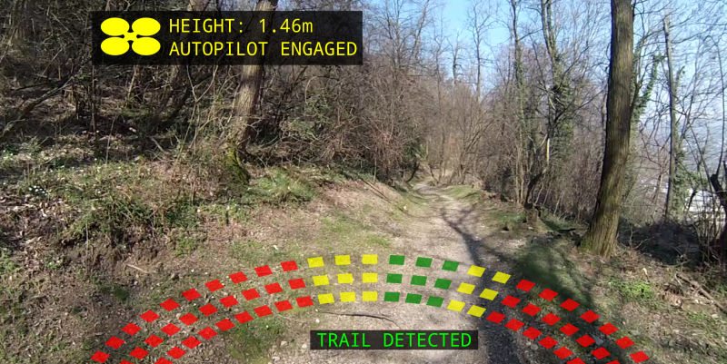 drone following trail