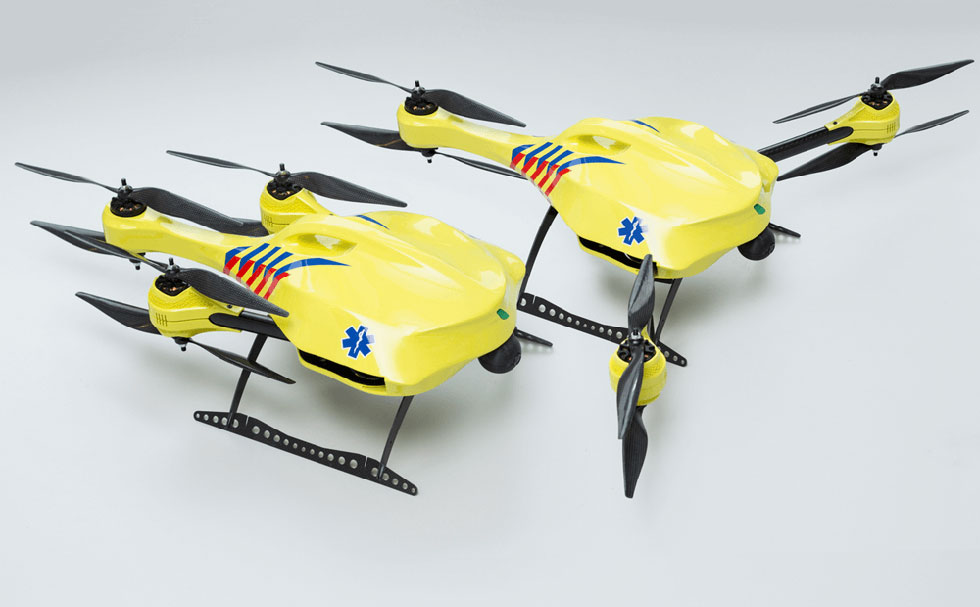 Ambulance drone, designed by Alec Momont.