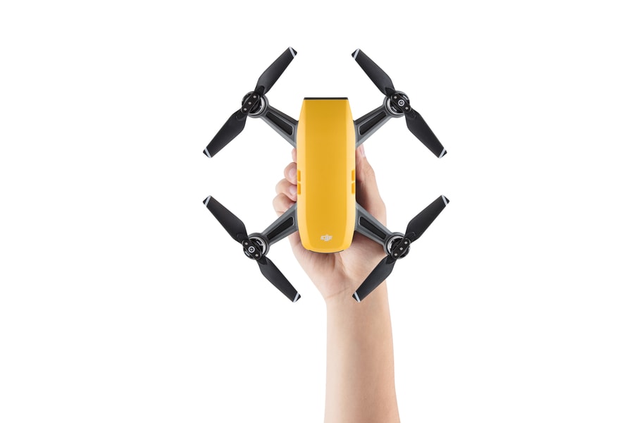 dji spark drone yellow
