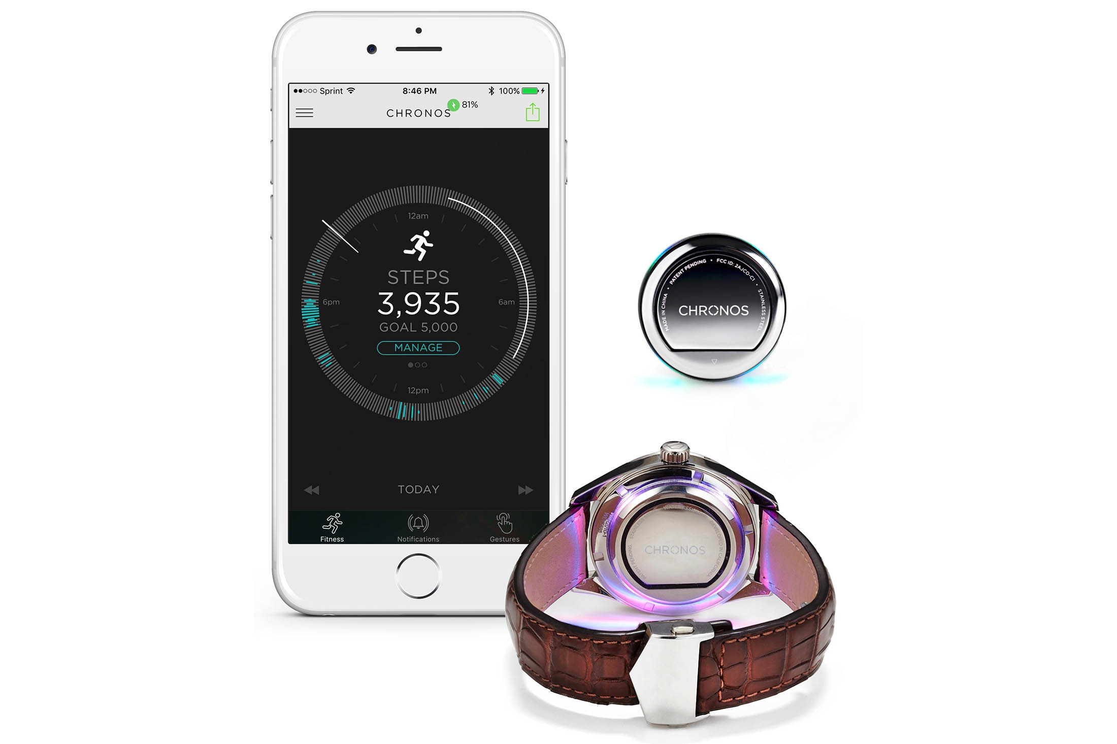 Chronos smart watch attachable disk