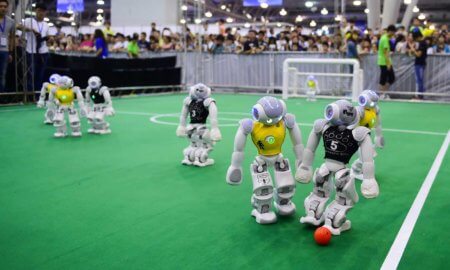 RoboCup 2017 robots soccer players humanoid robots Pepper