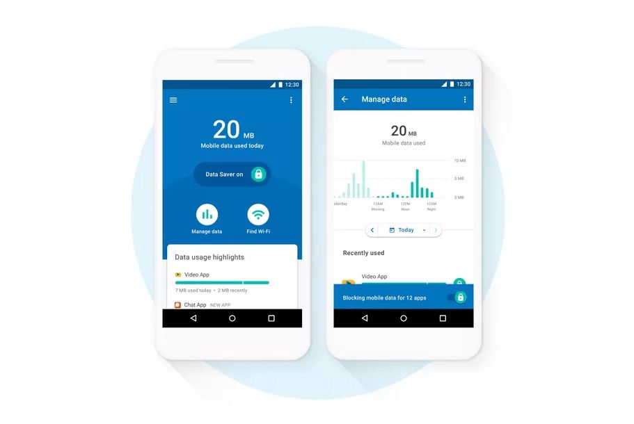 google android app mobile data