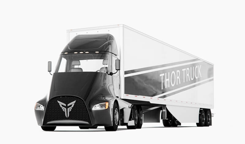 Thor Trucks ET-One electrical semi truck tesla semi competitor