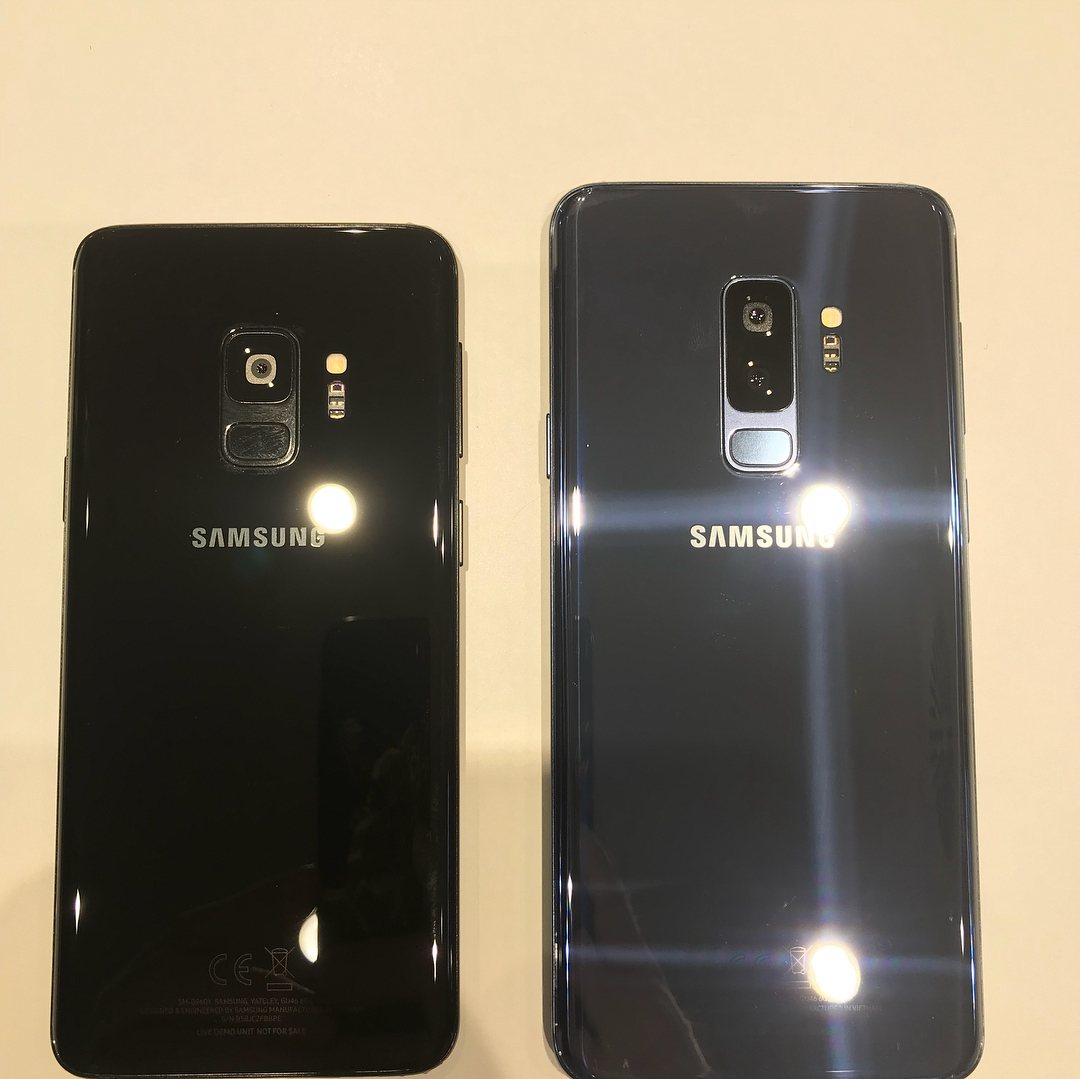Samsung Galaxy S9 and Samsung Galaxy S9+ back photos