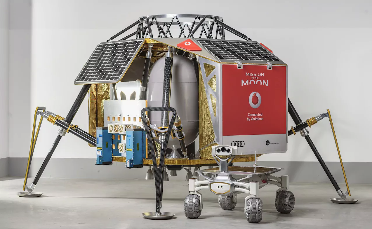 vodafone 4g on the moon space x nokia ptscientists quattro rover audi