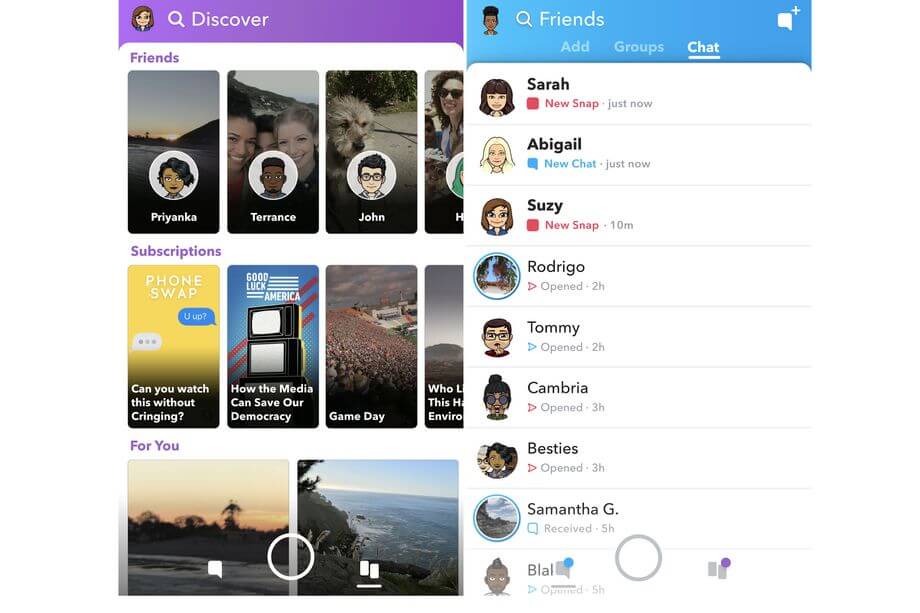 new snapchat redesign old snapchat 2