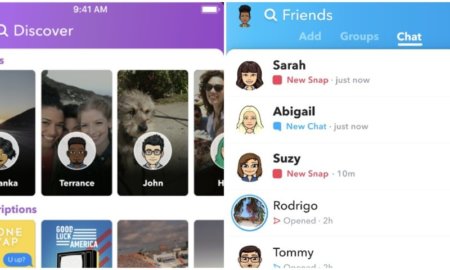 new snapchat redesign old snapchat