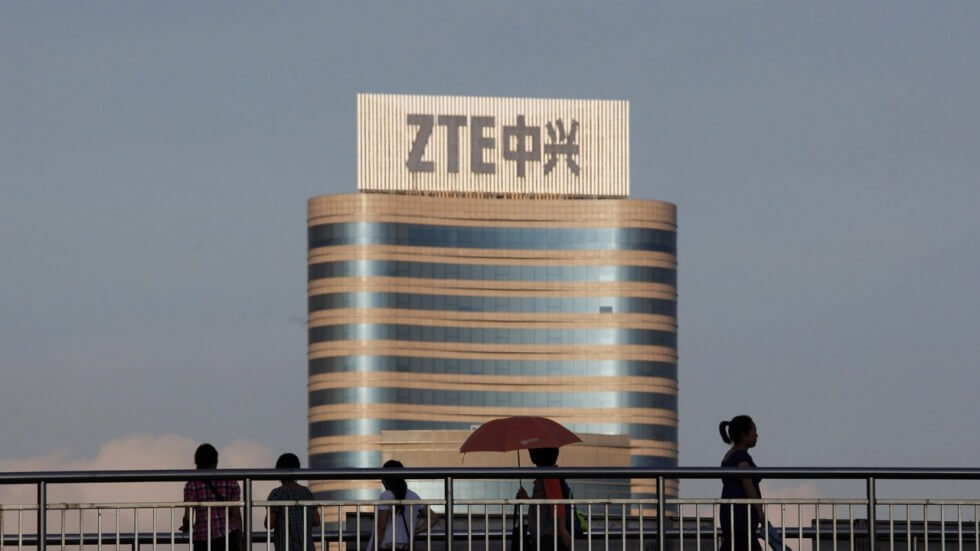 ZTE logo building
