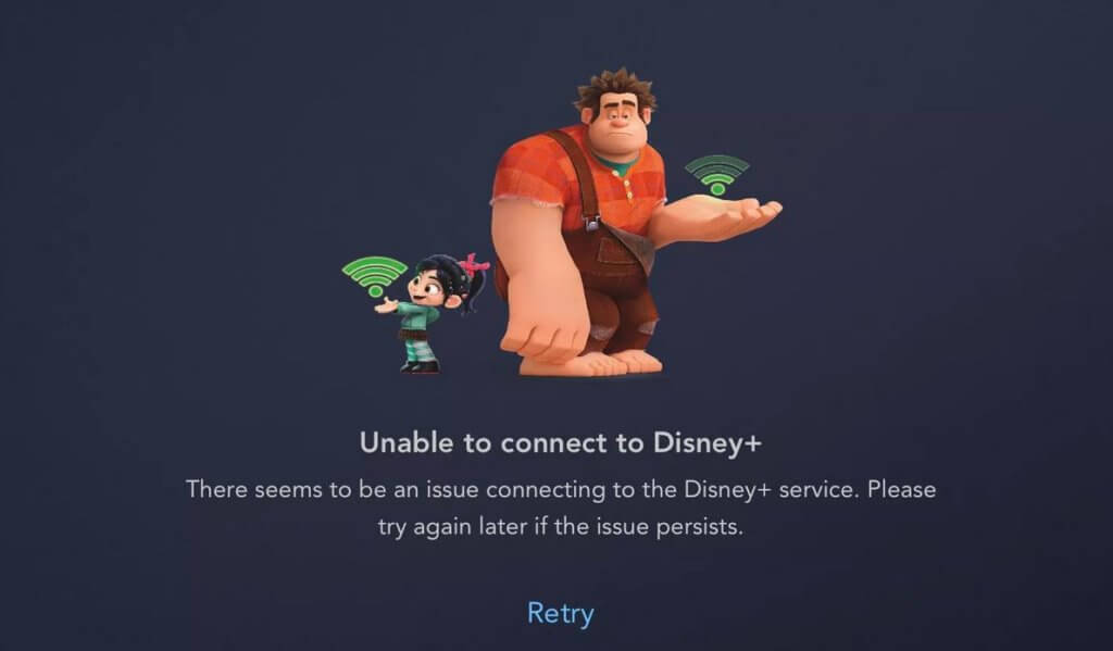 disney+ unable to connect error