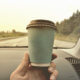 coffee cup in car