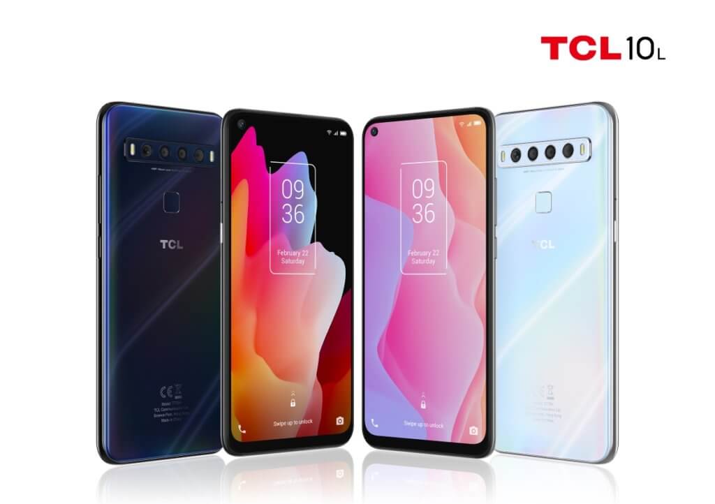 TCL 10L smartphone color schemes