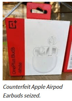 cbp counterfeit airpods oneplus buds 1