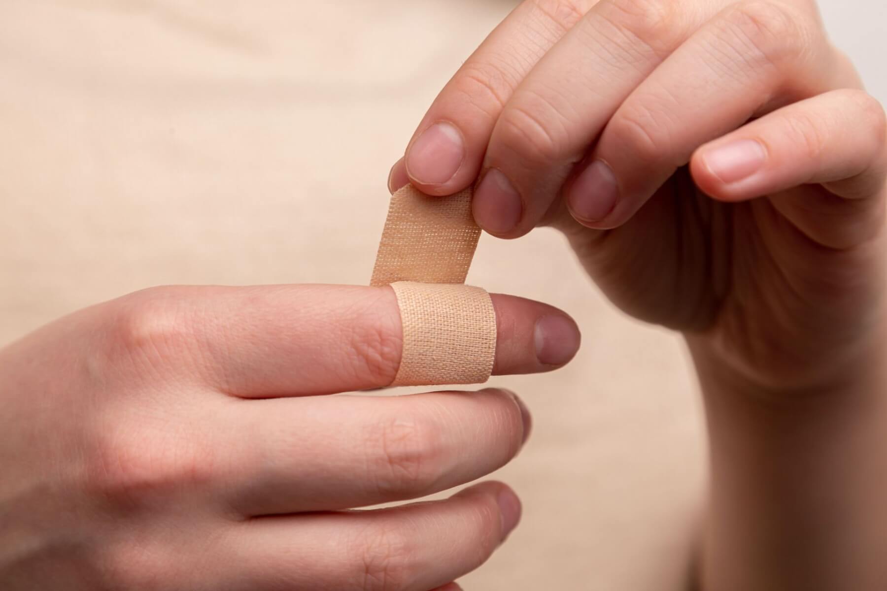 skin fingers bandaid