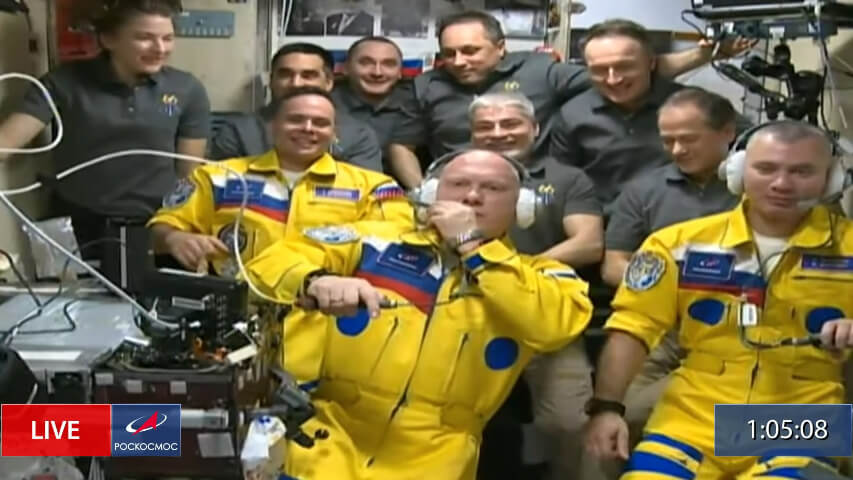 russian cosmonauts onboard the iss april 2022